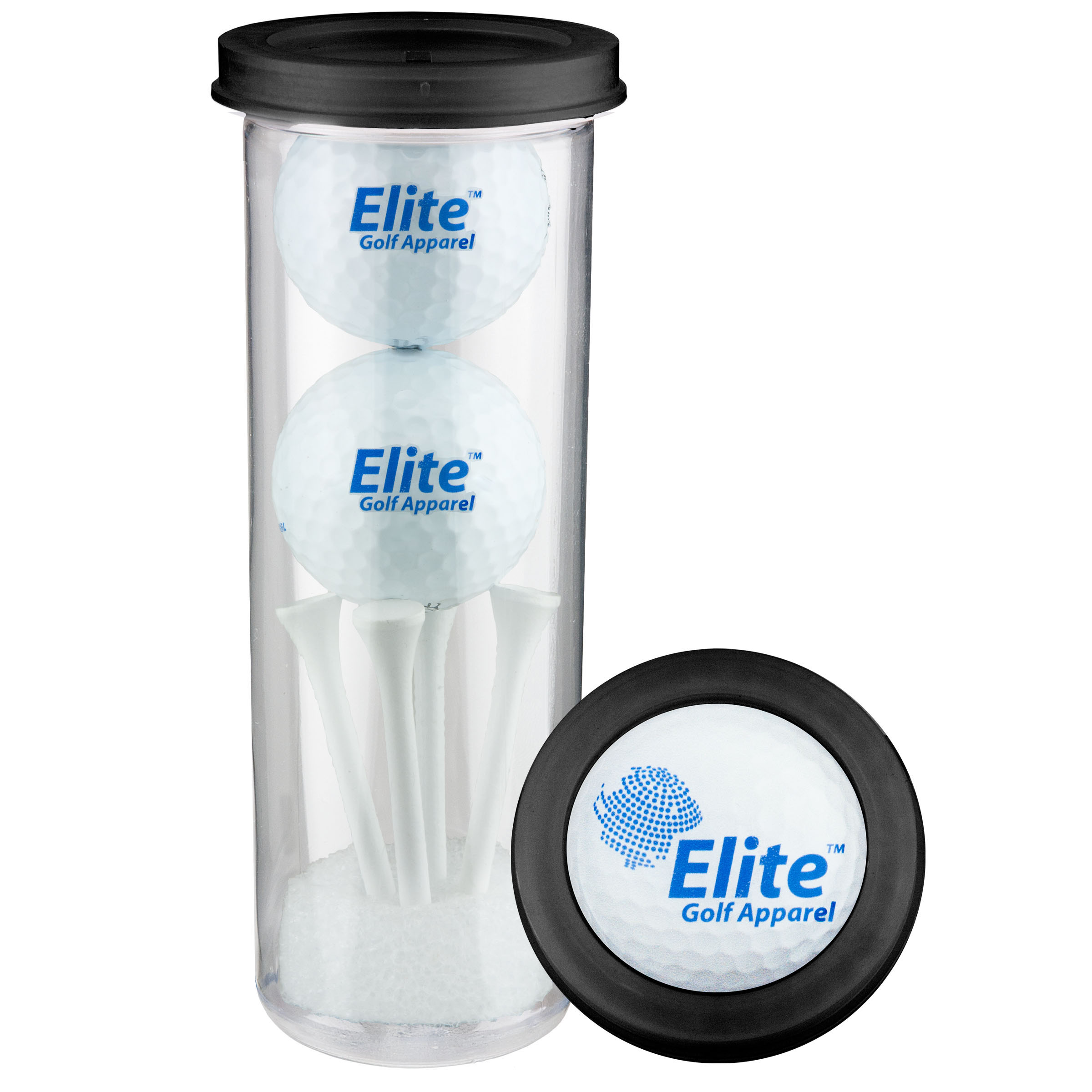 Picture of Two Ball Value Golf Gift Tube w/ Domed Imprint