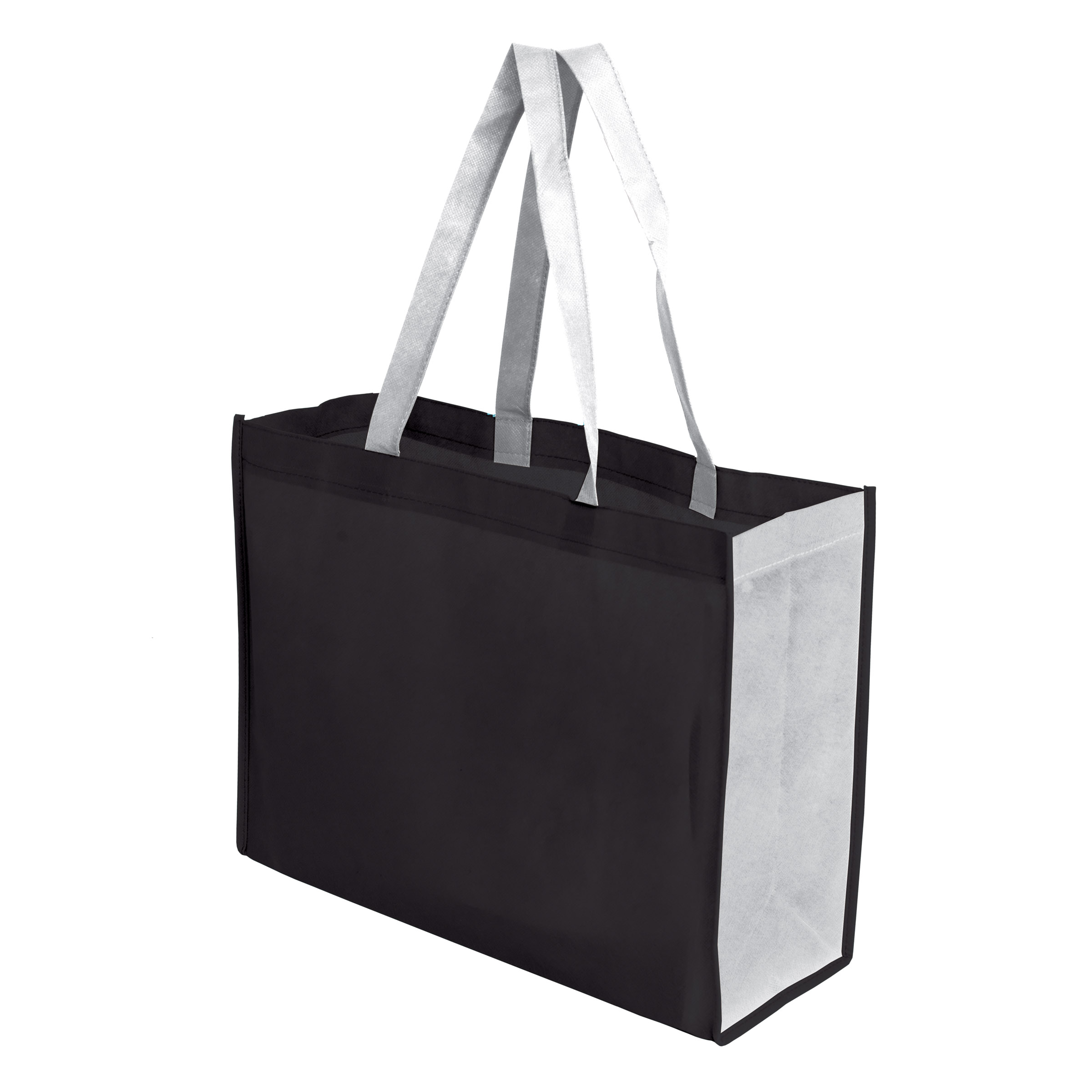 Picture of Two Toned 16" x 12" + 6" Gusseted Tote Bag