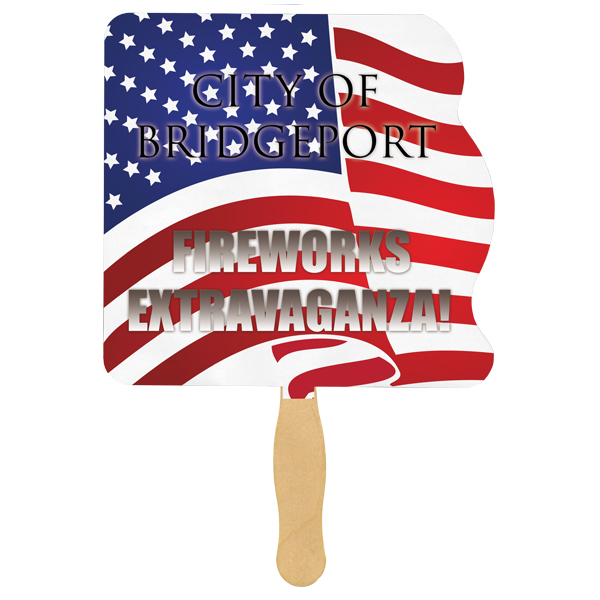 Picture of Flag Sandwiched Hand Fan (2 Side/ Four Color Process)
