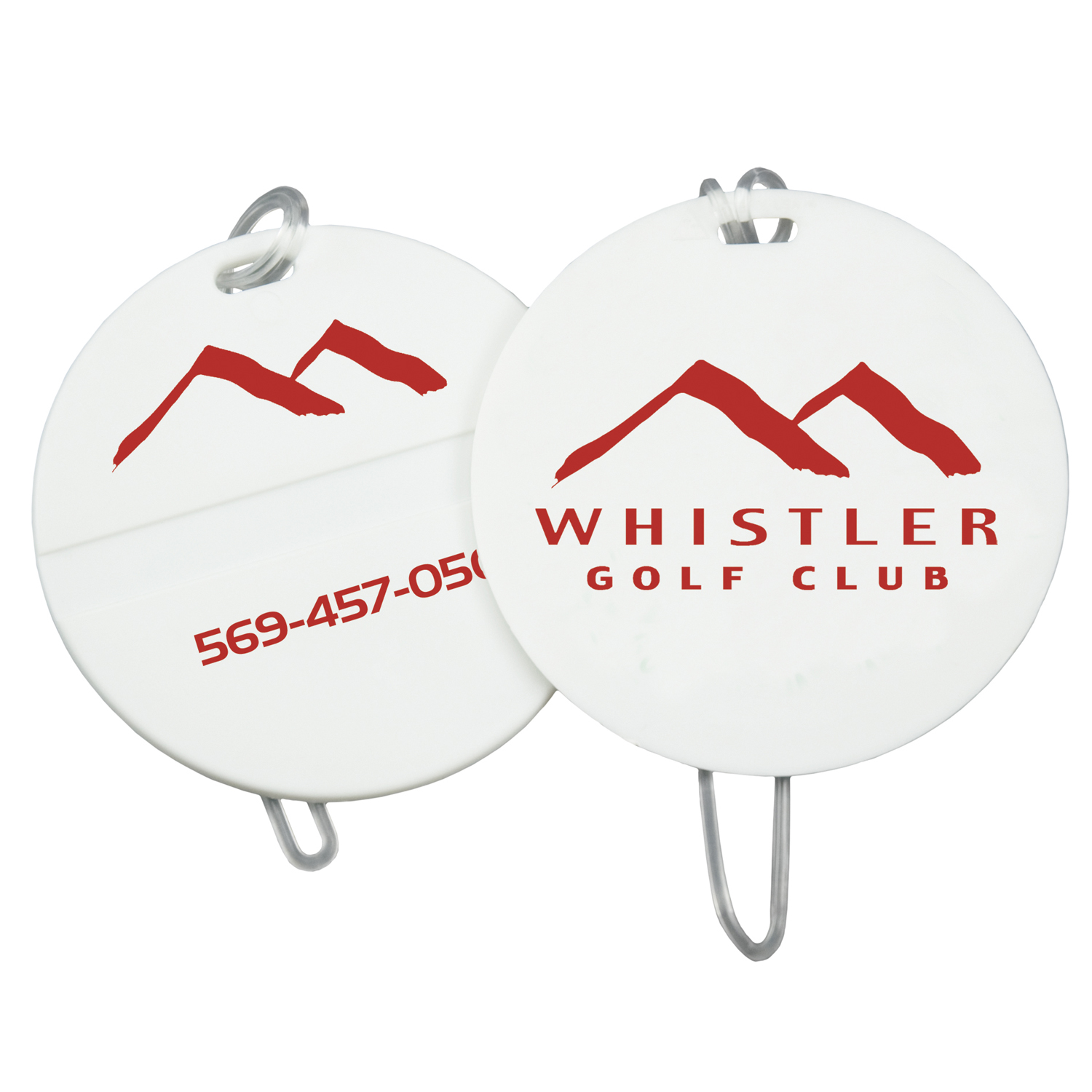 Picture of Round Golf Bag Tag w/ Clear Loop Strap