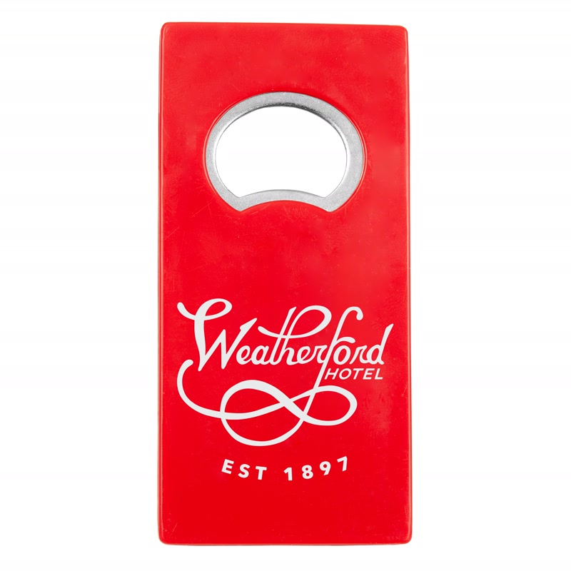 Picture of Rectangle Metal Bottle Opener with Magnet