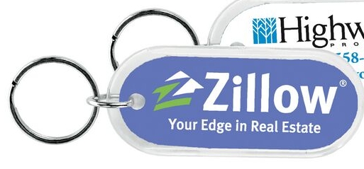 Picture of Long Oval Crystal Key Tag