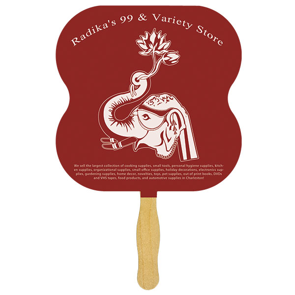 Picture of Hourglass Glued Hand Fan (1 Side/ 1 imprint color)