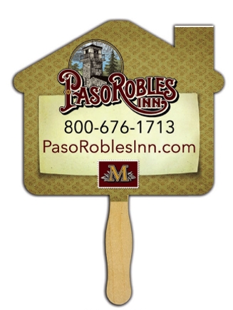Picture of House Sandwiched Hand Fan (2 Side/ 1 Imprint Color)