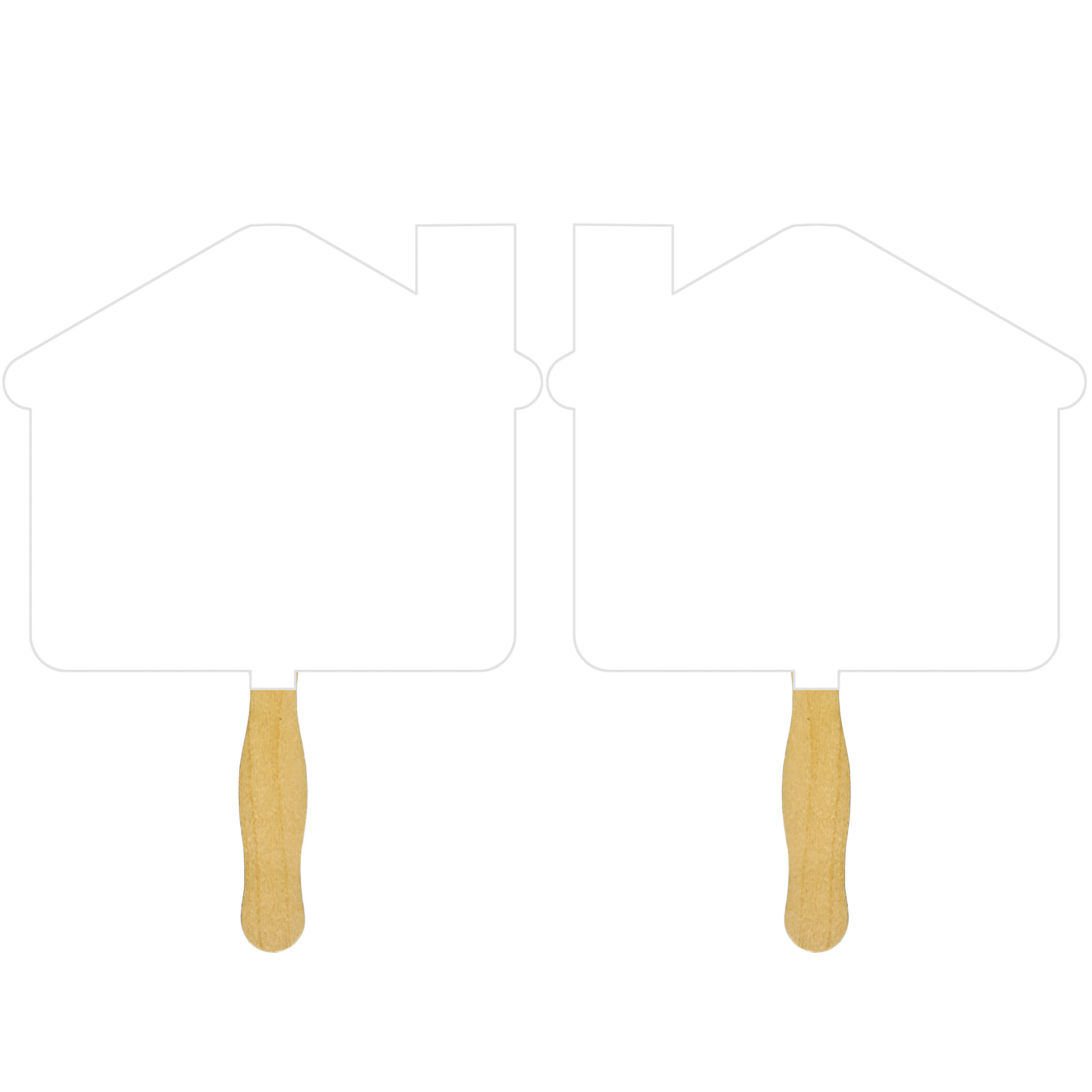 Picture of House Sandwiched Hand Fan (2 Side/ Four Color Process imprint)
