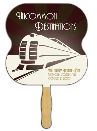 Picture of Hour Glass Sandwiched Hand Fan (2 Side/ 1 Imprint Color)