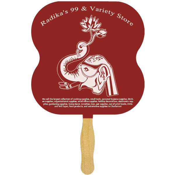 Picture of Hour Glass Sandwiched Hand Fan (2 Side/ 1 Imprint Color)