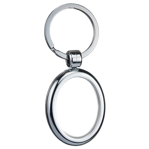 Picture of Two Sided Budget Chrome Plated Domed Keytag Oval