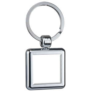 Picture of Two Sided Budget Chrome Plated Domed Keytag Square