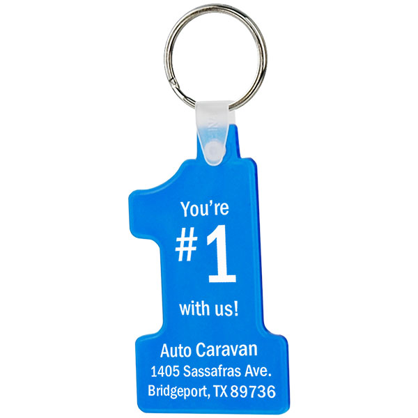 Picture of Soft Squeezable Key Tag (Number 1)