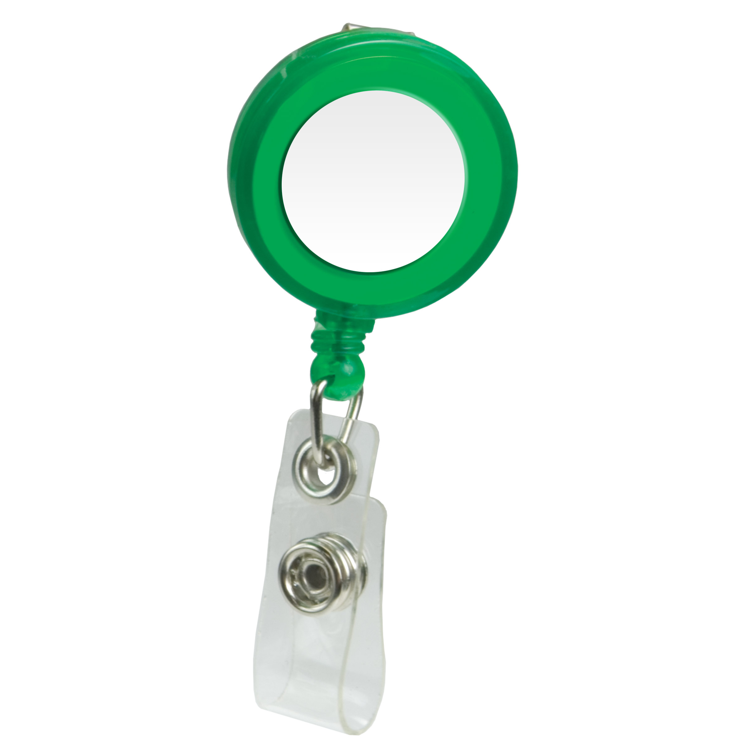 Picture of Domed Retractable Badge Holder (Round w/ Slip on Clip)