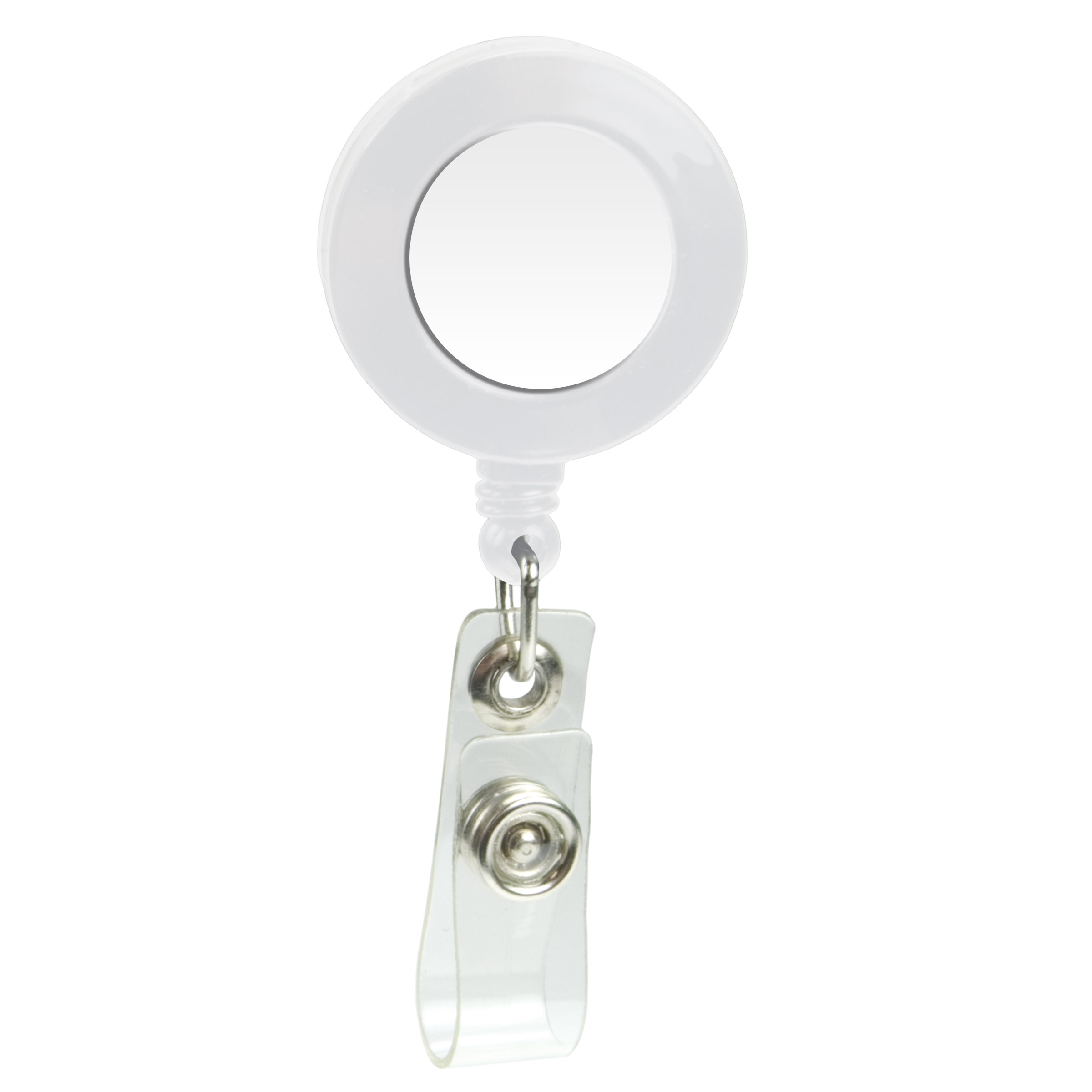 Picture of Domed Retractable Badge Holder (Round w/ Slip on Clip)