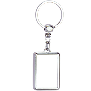 Picture of Rectangle Die Cast Metal Domed Key Tag
