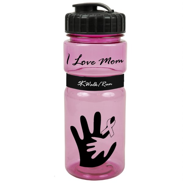 Picture of 20 Oz. Sportster Bottle w/Silicone Gripper Band (Flip Top Lid)