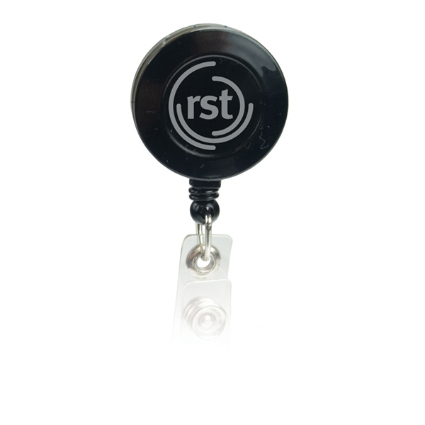 Picture of Pad Printed Retractable Badge Holder (Round w/ Slip on Clip)
