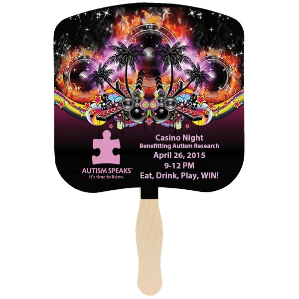 Picture of Bread Slice Glued Hand Fan (1 Side/ Four Color Process Imprint)