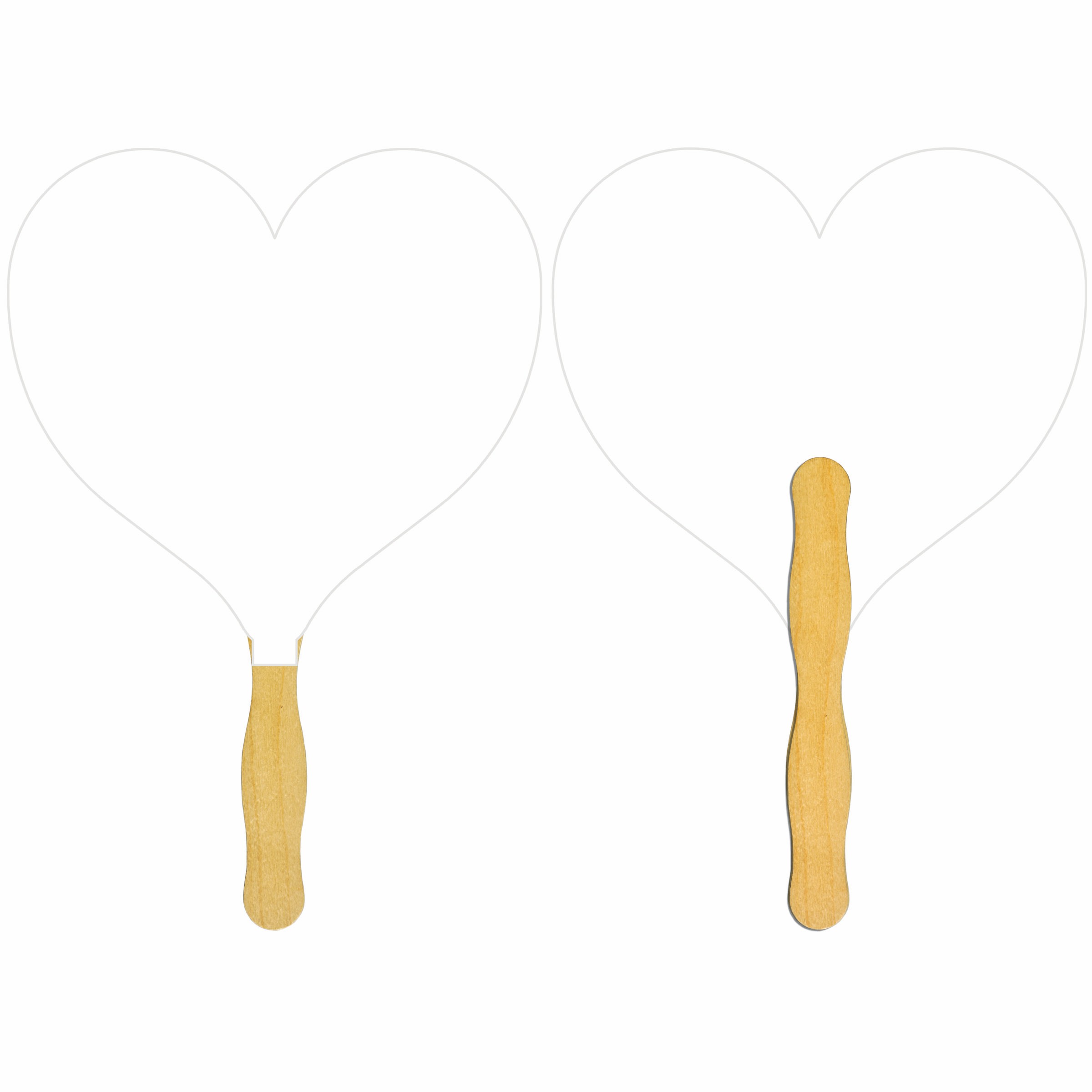 Picture of Heart Glued Hand Fan (1 Side/ 1 imprint color)