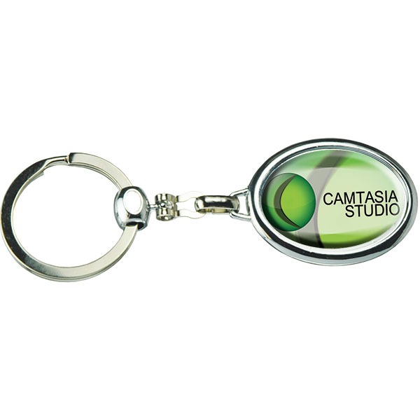 Picture of Oval Die Cast Metal Domed Key Tag