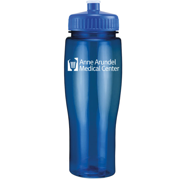 Picture of 24 Oz. Translucent Contour Bottle w/ Push Pull Lid