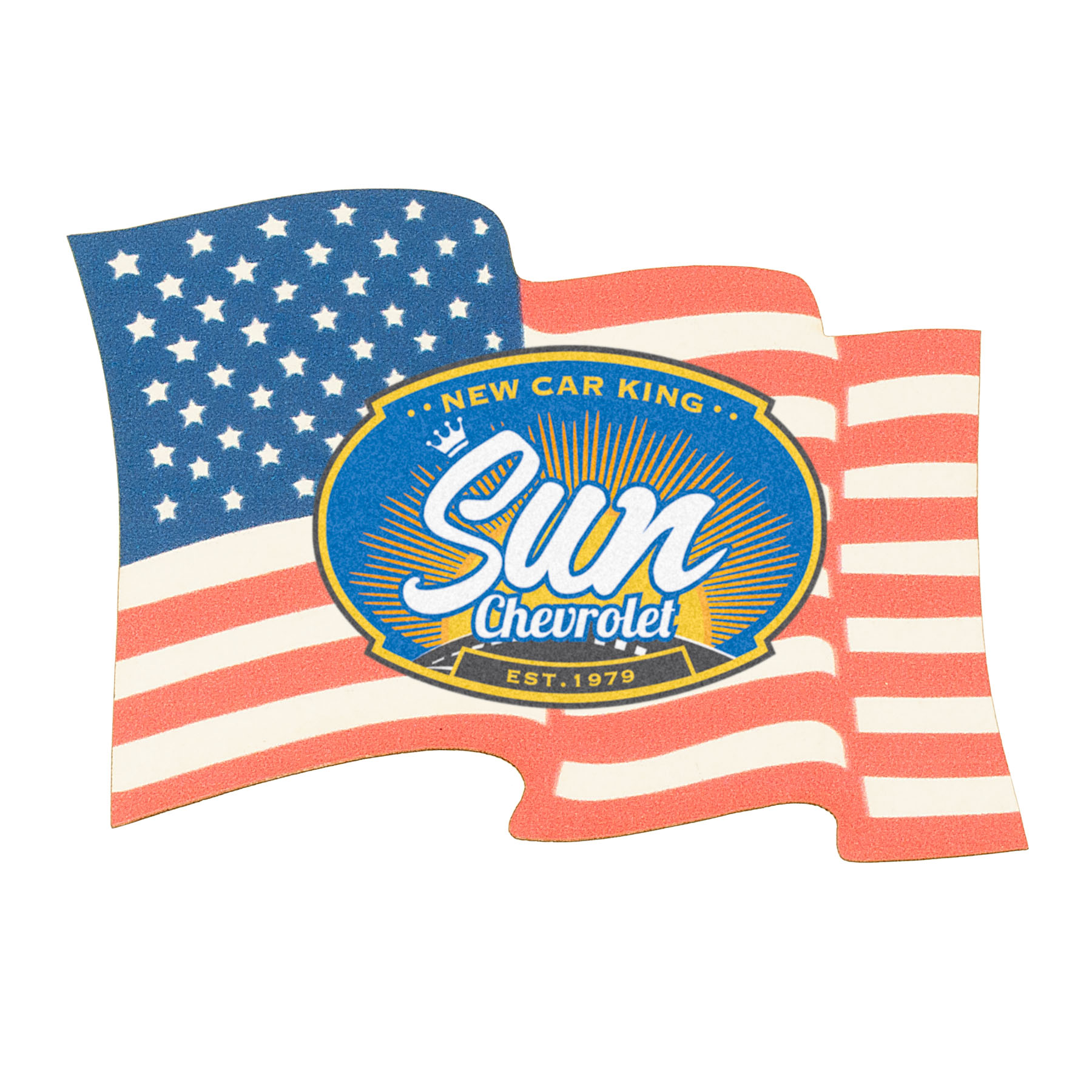 Picture of Full Color Process 40 Point Flag Pulp Board Coaster