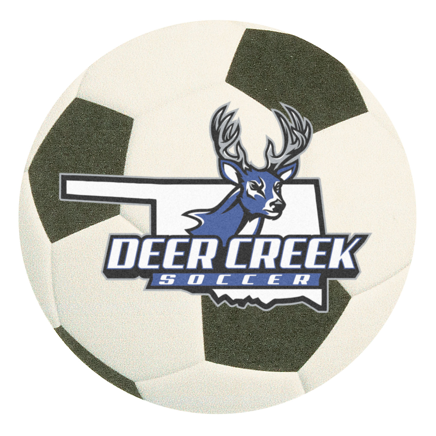 Picture of Full Color Process 60 Point Soccer Ball Pulp Board Coaster