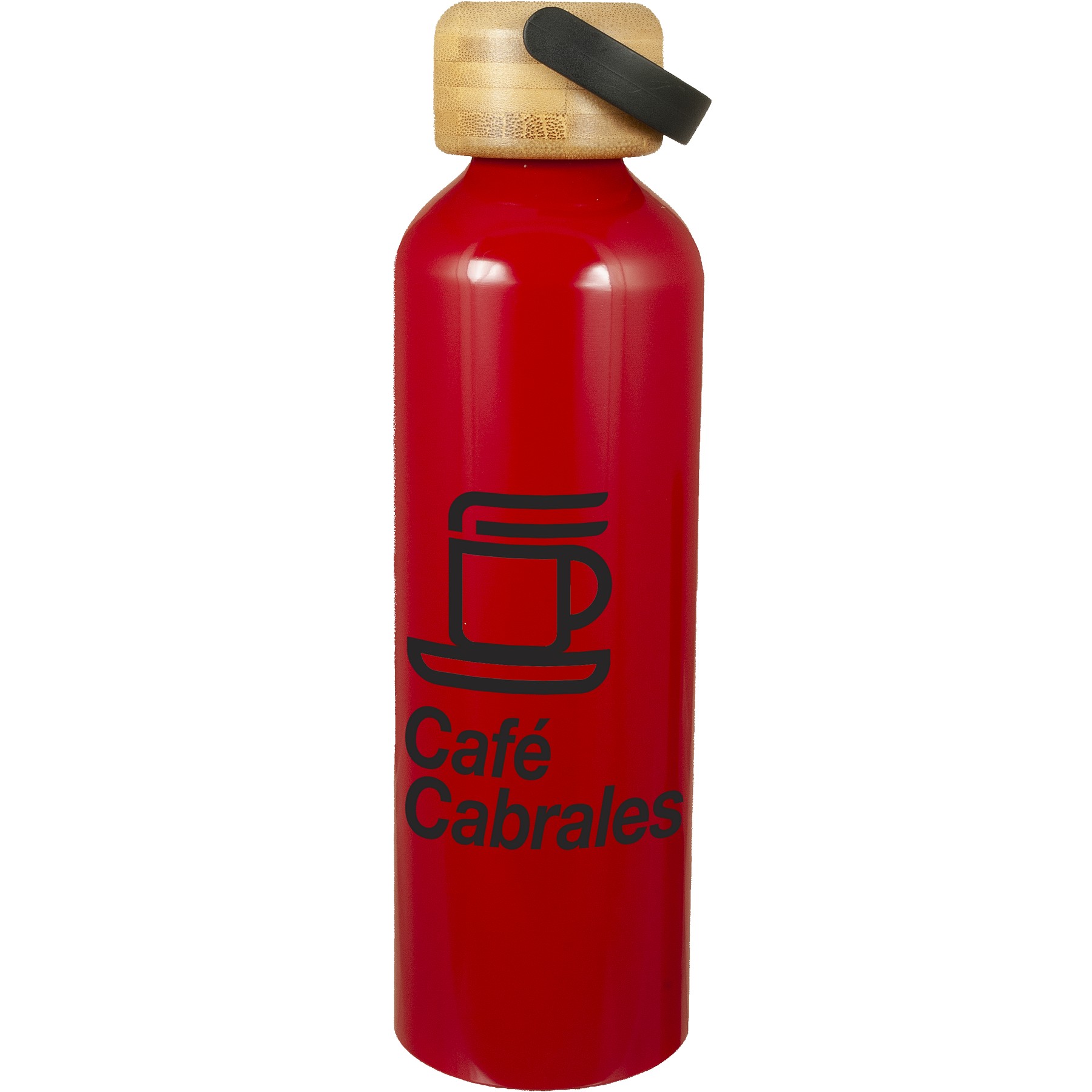 Picture of 24oz Recycled Aluminum Bottle with Bamboo Lid
