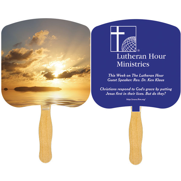Picture of Religious Hand Fan/ Sunrise