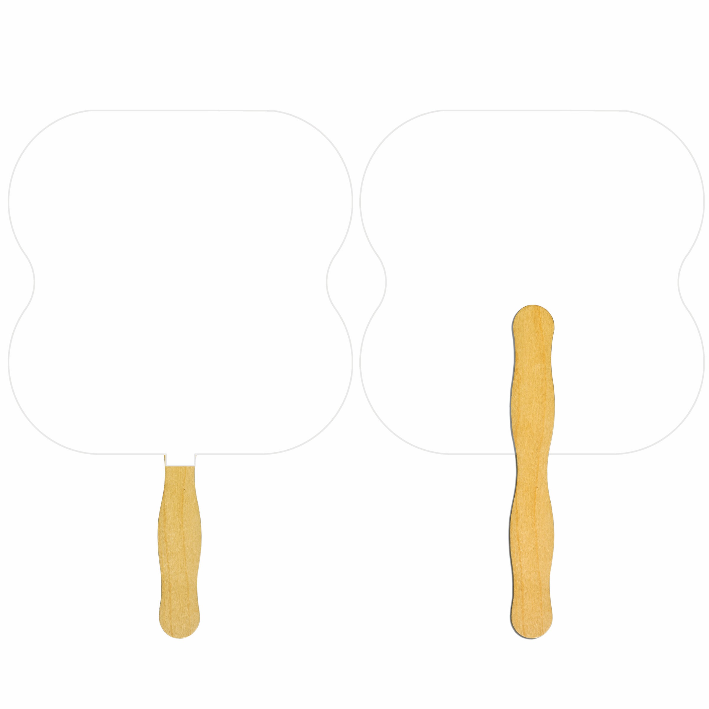 Picture of Hourglass Glued Hand Fan (1 Side/ Four Color Process Imprint)