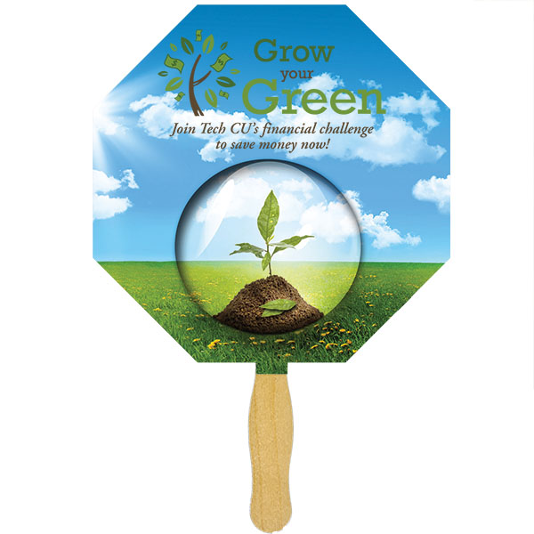 Picture of Octagon Sandwiched Hand Fan (2 Side/ Four Color Process)
