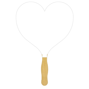 Picture of Heart Sandwiched Hand Fan (2 Side/Four Color Process)