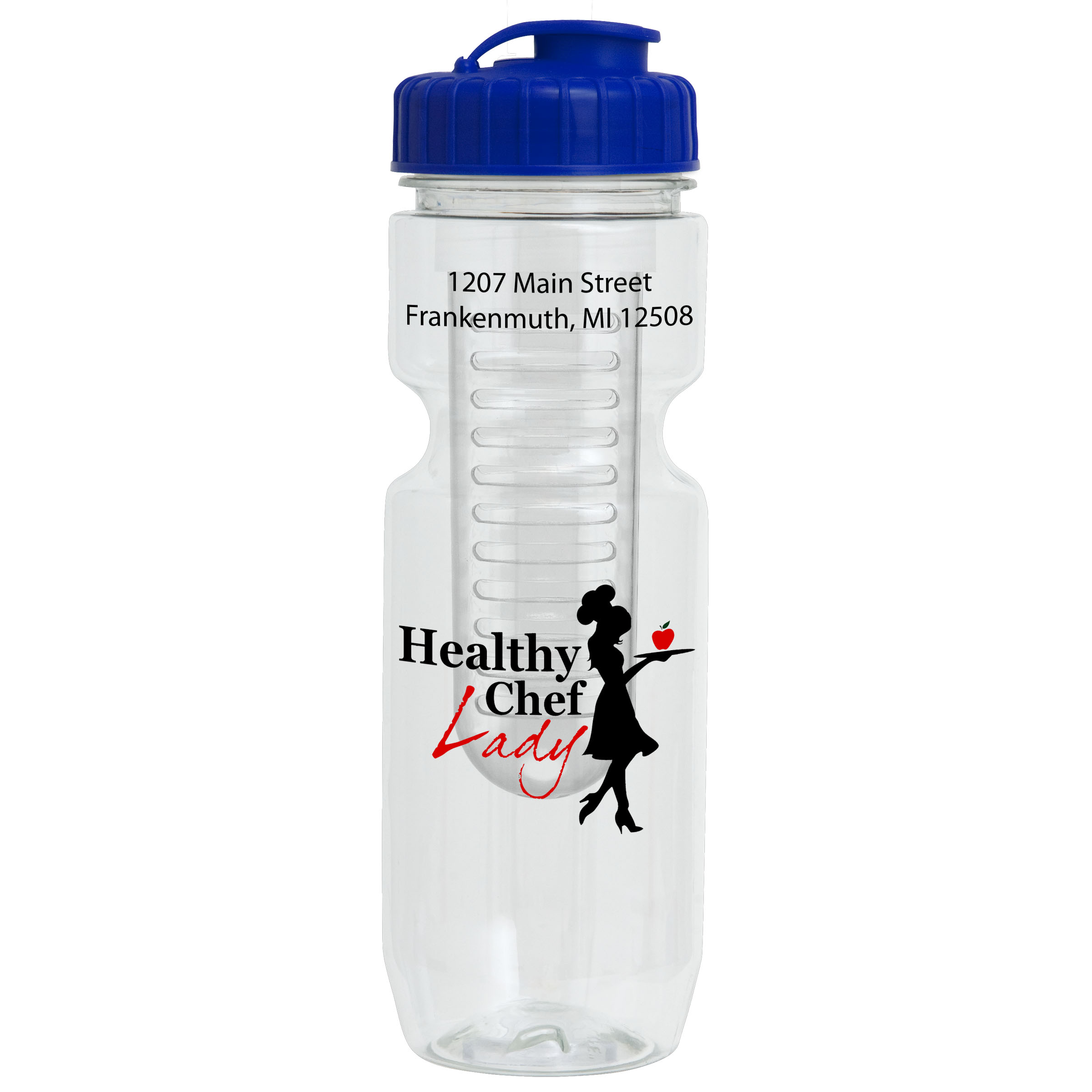 Picture of 22 Oz Translucent Bike Bottle with Infuser
