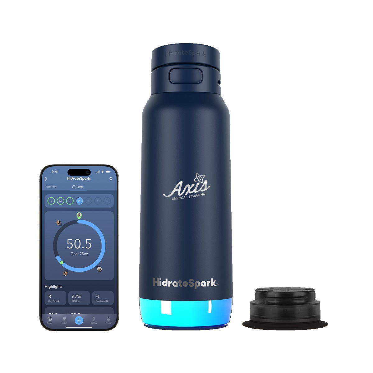 Picture of HidrateSpark® 32 oz. PRO 2 Bottle with Straw Lid, Laser, Standard