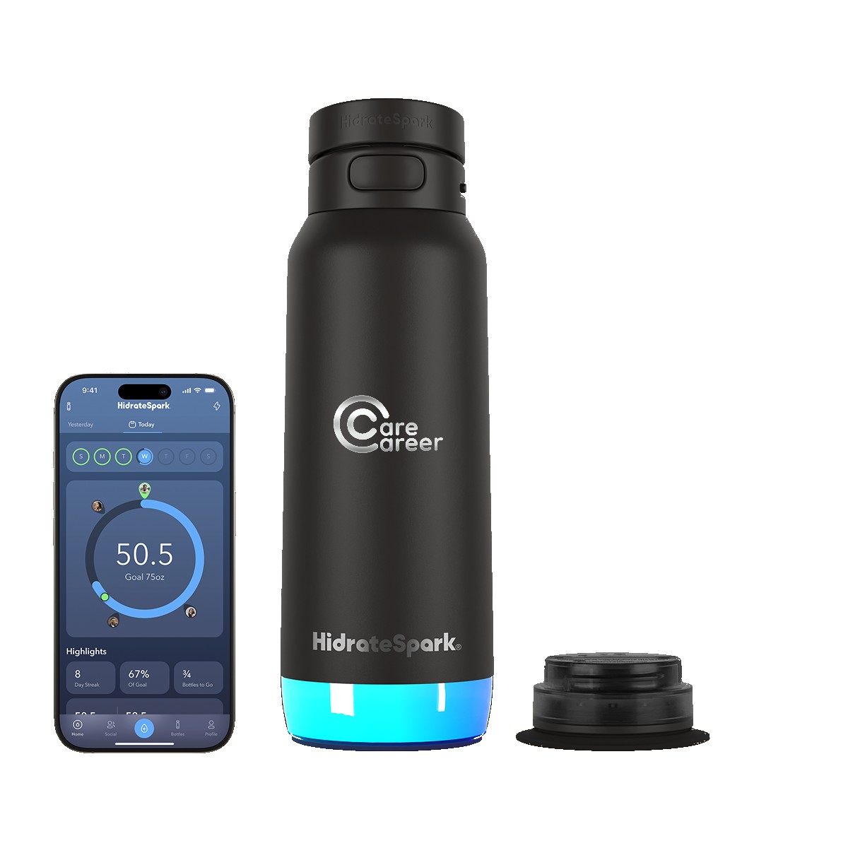 Picture of HidrateSpark® 32 oz. PRO 2 Bottle with Straw Lid, Laser, Standard