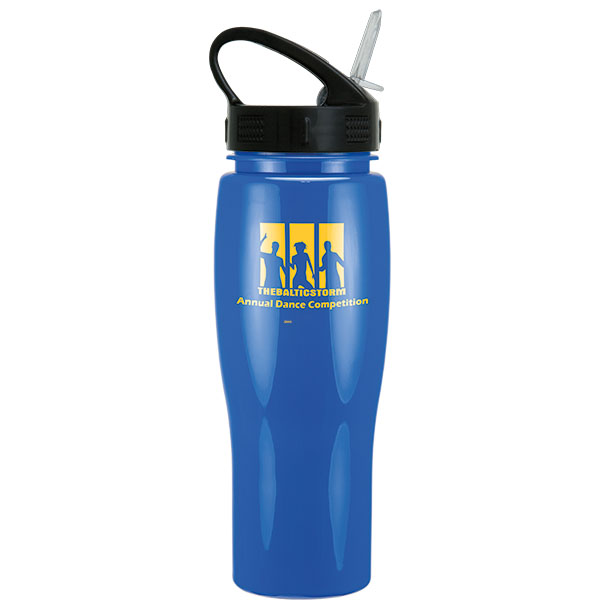 Picture of 24 Oz. Contour Bottle w/Sport Sip Lid & Straw - Solid Colors