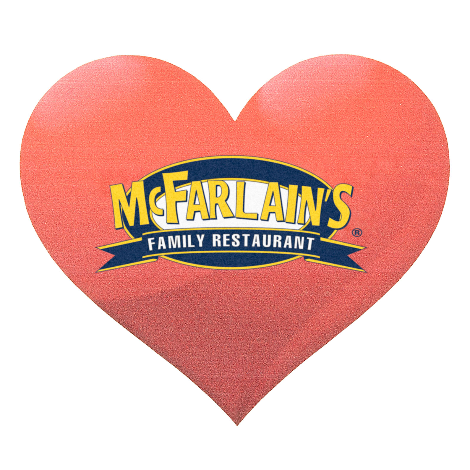 Picture of Full Color Process 40 Point Heart Pulp Board Coaster