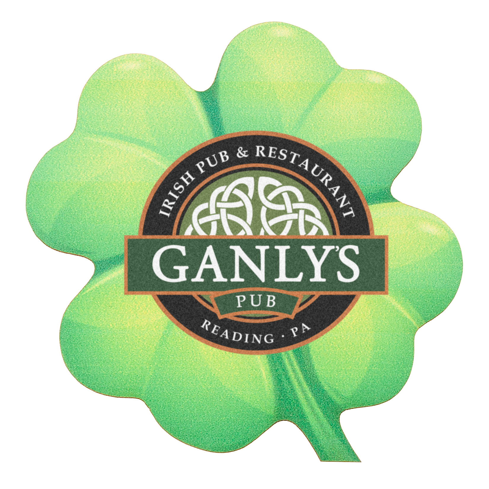 Picture of Full Color Process 60 Point Clover Pulp Board Coaster