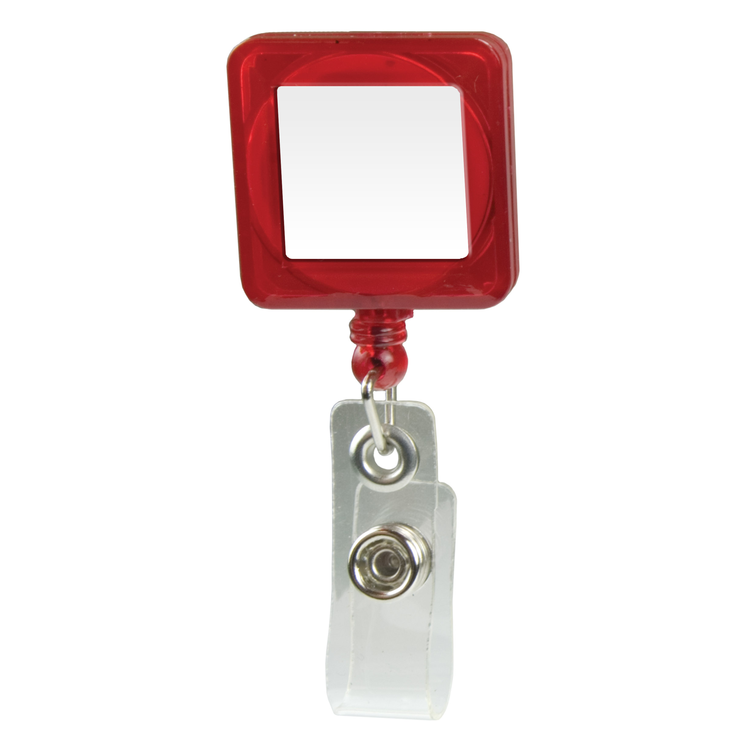 Picture of Domed Retractable Badge Holder (Square w/ Slip on Clip)