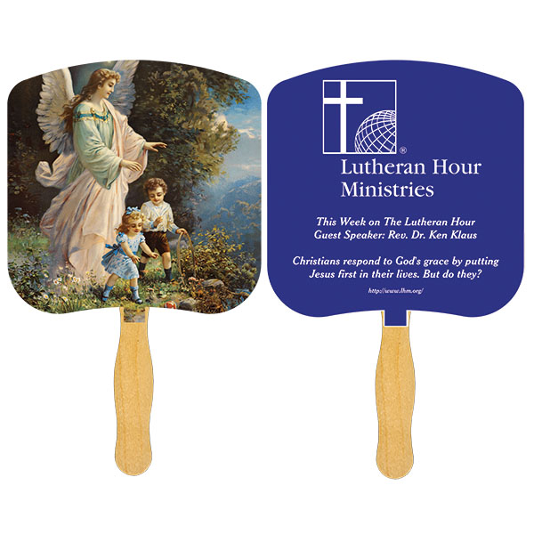 Picture of Religious Hand Fan/ Guardian Angel