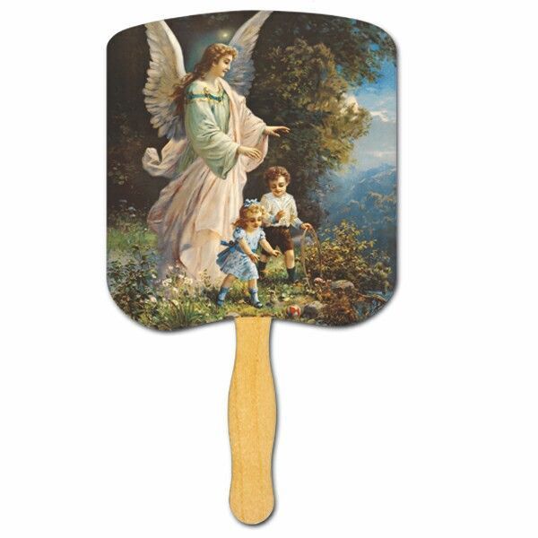 Picture of Religious Hand Fan/ Guardian Angel