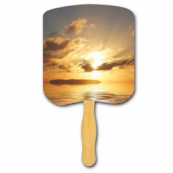 Picture of Religious Hand Fan/ Sunrise with Four Color Process Imprint