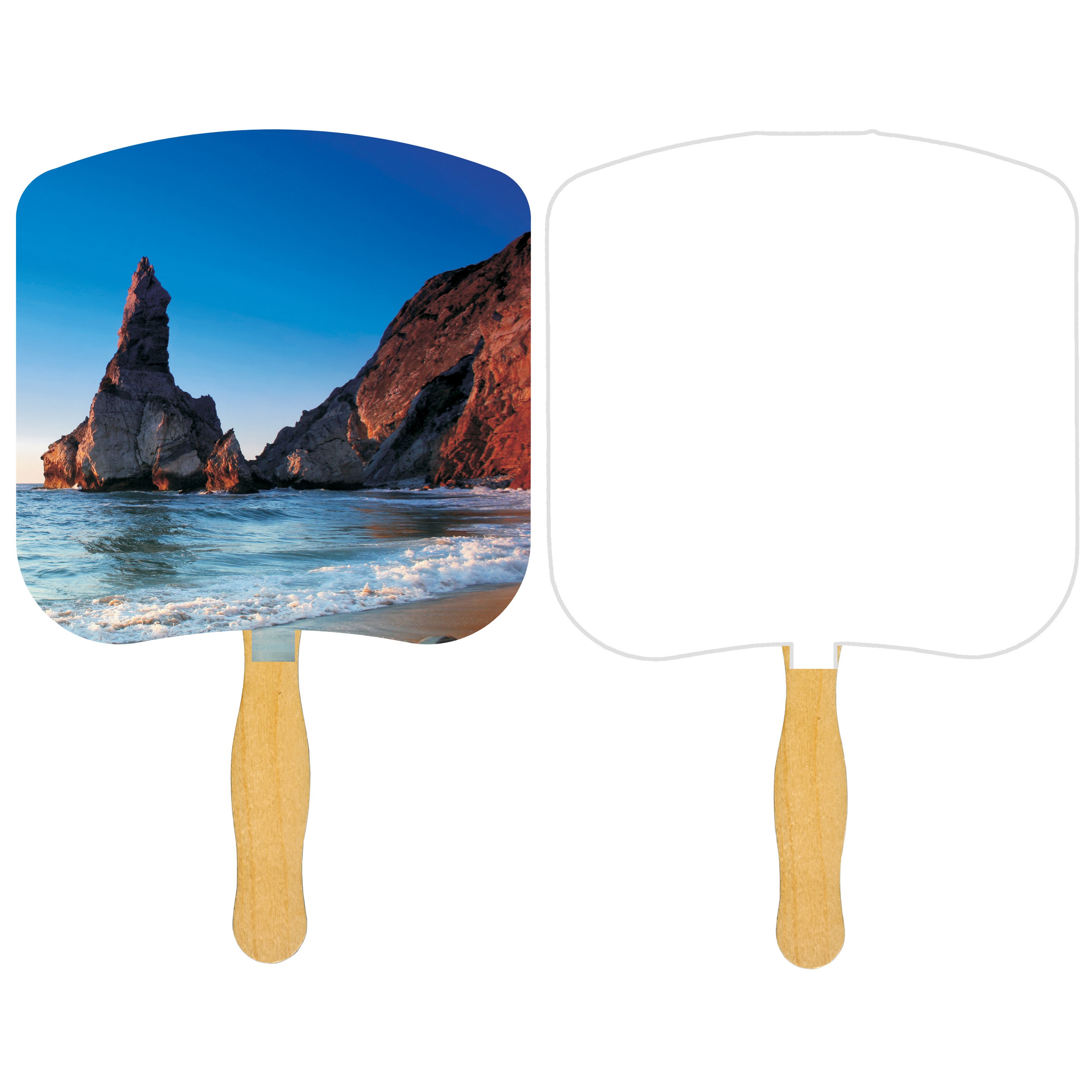 Picture of Religious Hand Fan/ Shoreline at Daytime