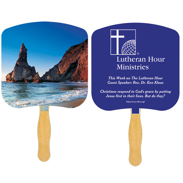 Picture of Religious Hand Fan/ Shoreline at Daytime