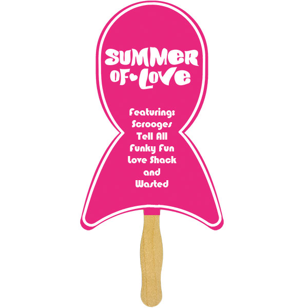 Picture of Ribbon Glued Hand Fan (1 Side/ 1 imprint color)