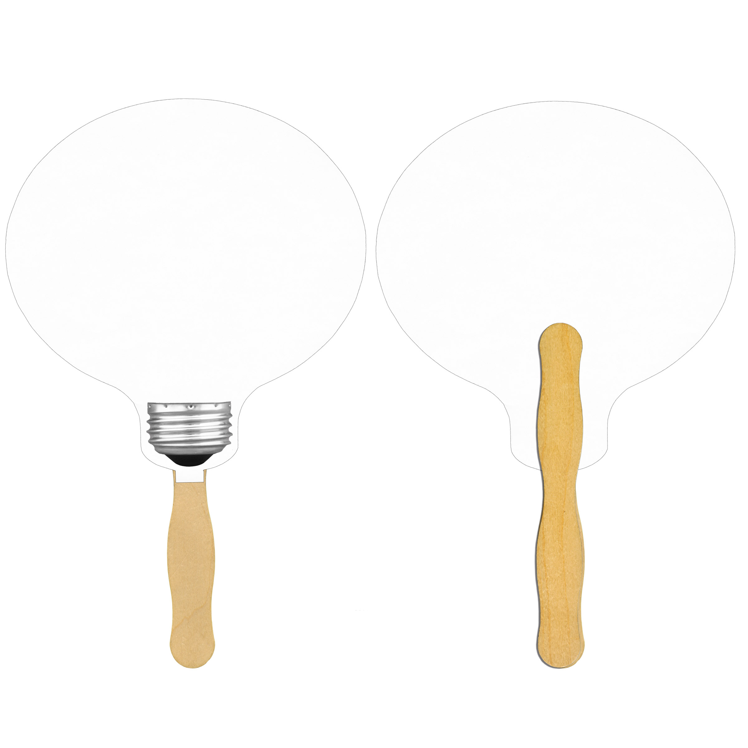 Picture of Light Bulb Glued Hand Fan (1 Side/ 1 imprint color)