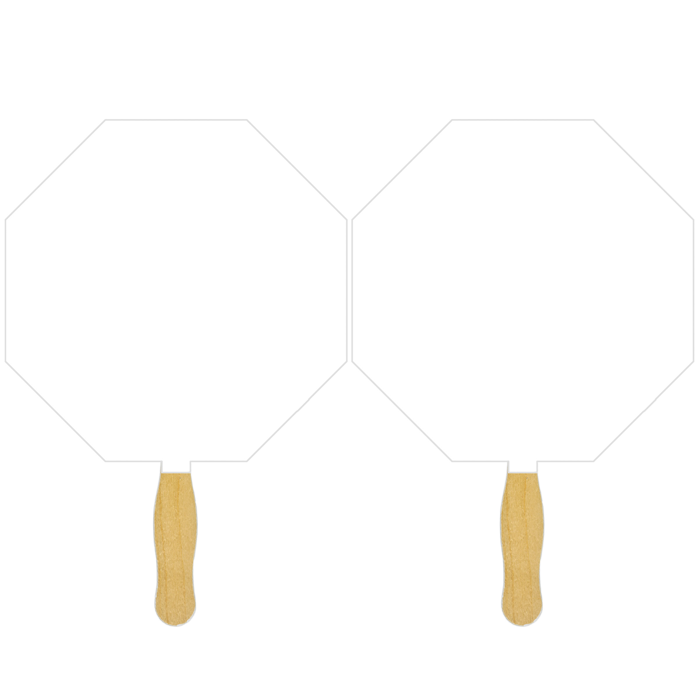 Picture of Octagon Sandwiched Hand Fan (2 Side/1 Imprint Color)