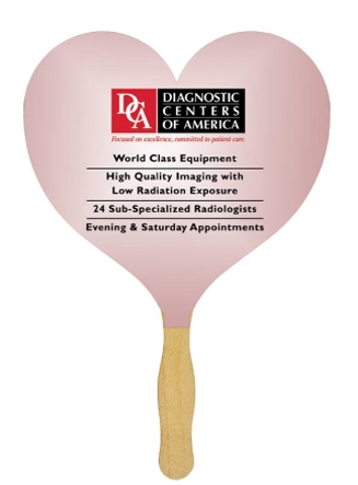 Picture of Heart Sandwiched Hand Fan (2 Side/1 Imprint Color)