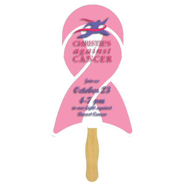 Picture of Ribbon Sandwiched Hand Fan (2 Side/Four Color Process)