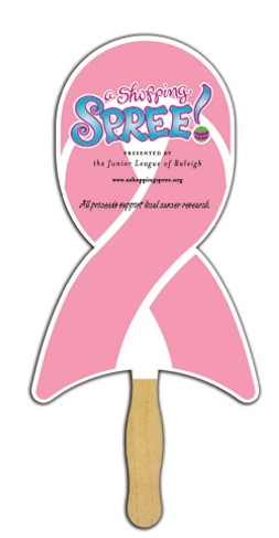 Picture of Ribbon Sandwiched Hand Fan (2 Side/Four Color Process)