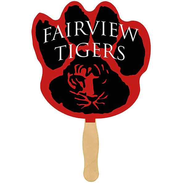 Picture of Paw Print Sandwiched Hand Fan (2 Side/ Four Color Process imprint)