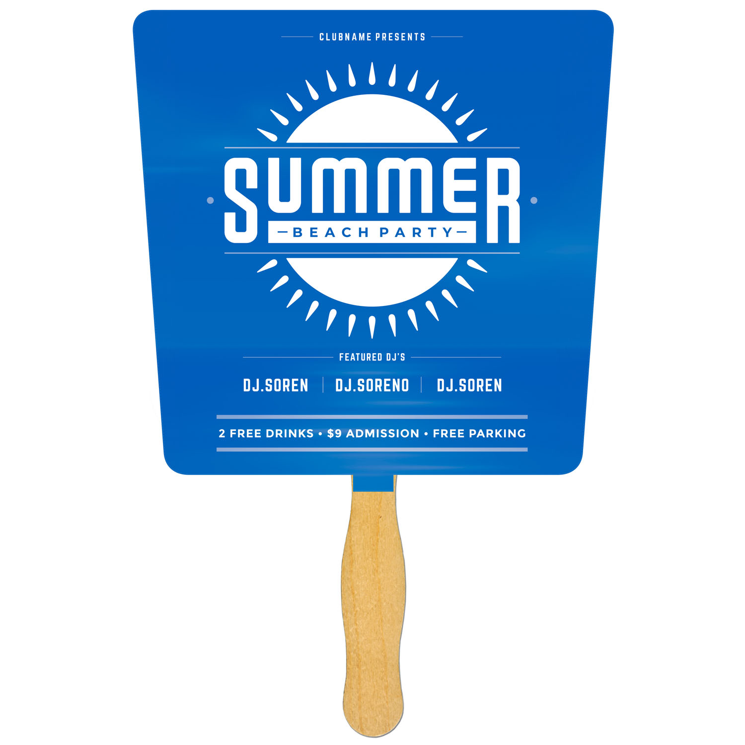 Picture of Tapered Sandwiched Fan with Single Color Imprint